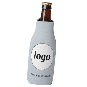 Simple Logo Text Business Promotional Powder Blue Bottle Cooler