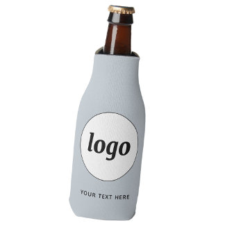Simple Logo Text Business Promotional Powder Blue Bottle Cooler