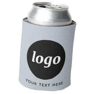 Simple Logo Text Business Promotional Powder Blue Can Cooler