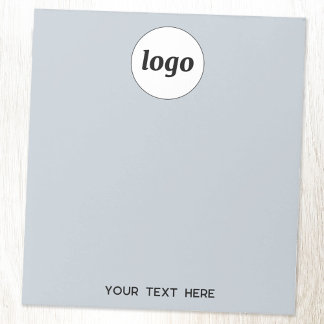 Simple Logo Text Business Promotional Powder Blue Notepad