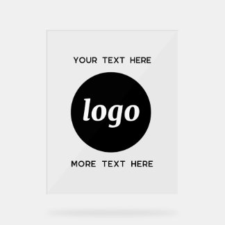 Simple Logo Text Promotional Business Acrylic Sign