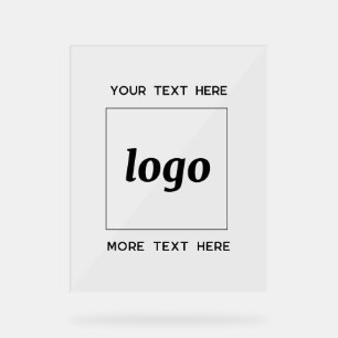 Simple Logo Text Promotional Business Acrylic Sign