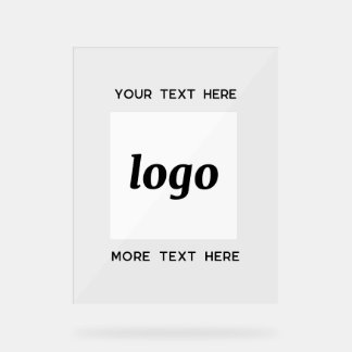 Simple Logo Text Promotional Business Acrylic Sign
