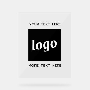 Simple Logo Text Promotional Business Acrylic Sign