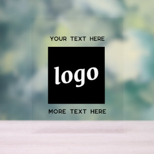 Simple Logo Text Promotional Business Acrylic Sign