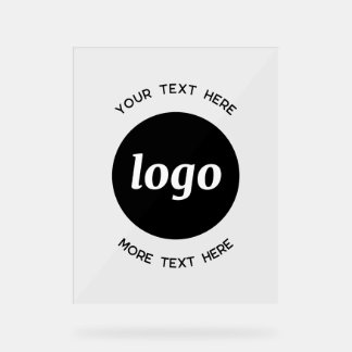 Simple Logo Text Promotional Business Acrylic Sign