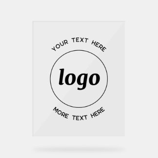 Simple Logo Text Promotional Business Acrylic Sign