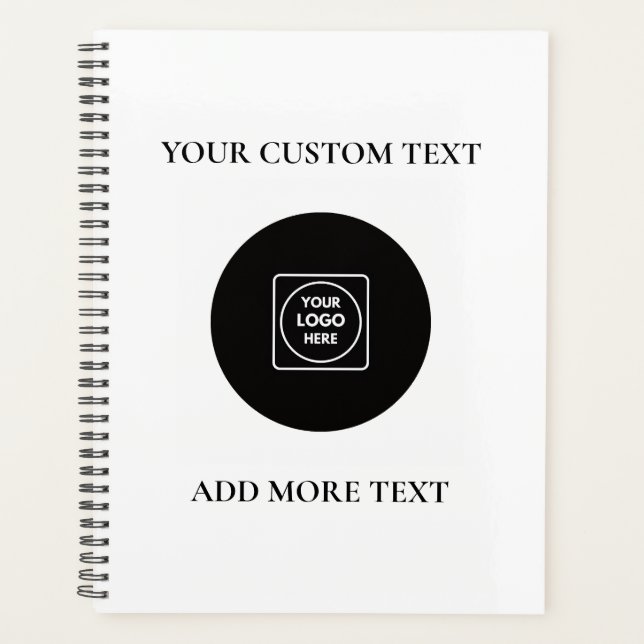 Simple Logo Text Promotional Business Planner (Front)