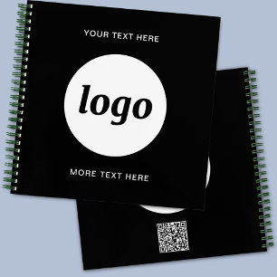 Simple Logo Text QR Code Business Promotional Notebook