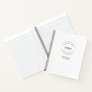 Simple Logo website Text QR CODE Website Notebook