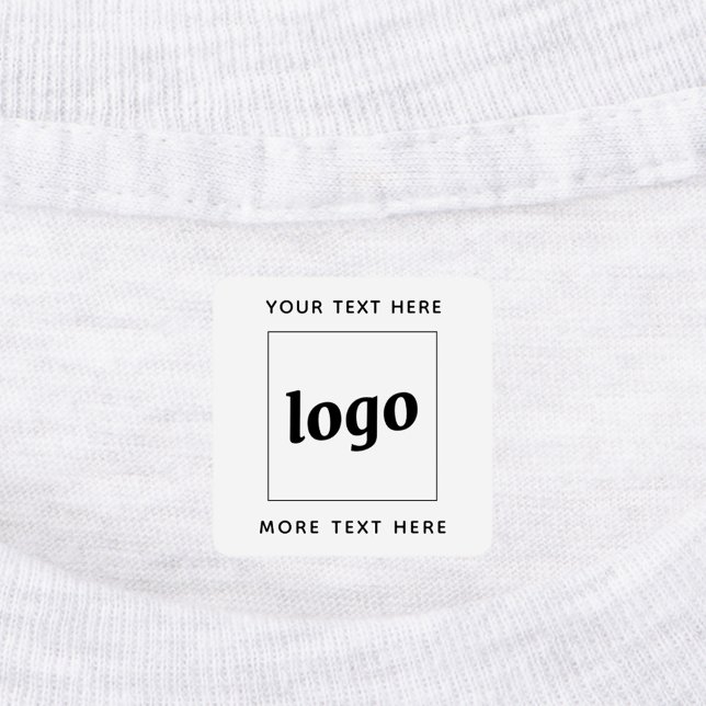Simple Logo With Text Business (Simple logo with custom text business branding promotional clothing label)