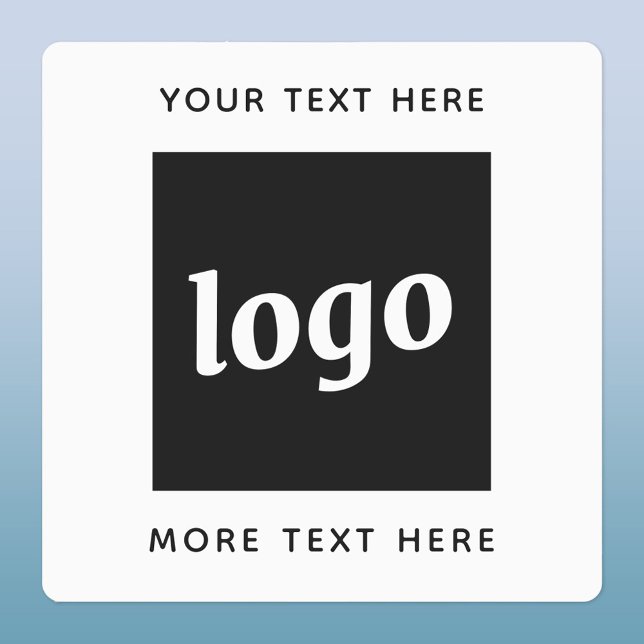 Simple Logo With Text Business (Logo with custom text business promotional sticker)