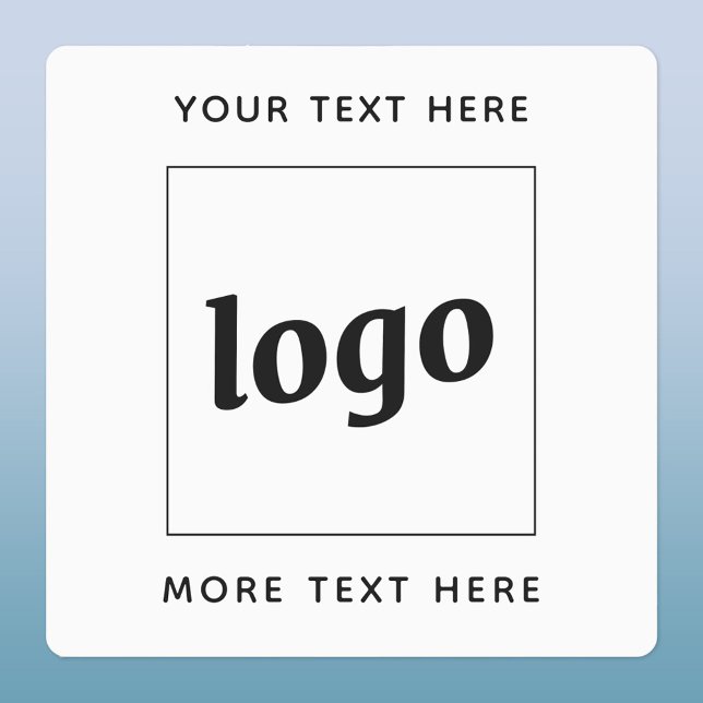 Simple Logo With Text Business (Logo with custom text business promotional sticker)