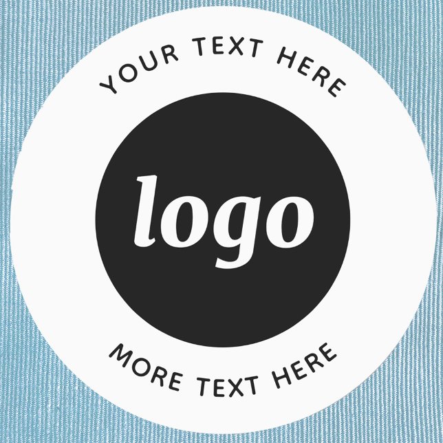 Simple Logo With Text Business (Logo with custom text business promotional clothing labels)