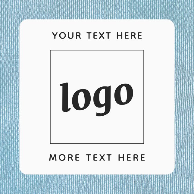 Simple Logo With Text Business (Simple logo with custom text business promotional branding iron on clothing labels)