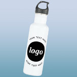 Simple Logo With Text Business 710 Ml Water Bottle<br><div class="desc">Add your own logo and choice of text to this design.  Remove the top or lower text if you prefer.  Minimalist and professional to promote brand loyalty.  Great for employee branding,  or as a promotional product for your clients and customers.</div>