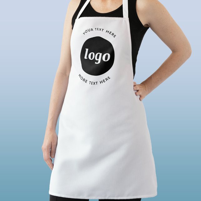 Simple Logo With Text Business Apron (Simple logo with text promotional business apron)