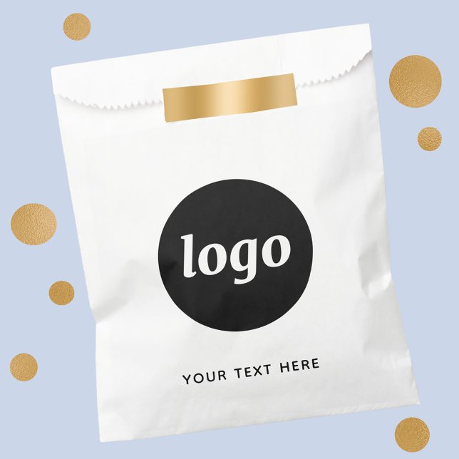 Simple Logo With Text Business Favour Bags (Logo custom text business promotional packaging paper bag)