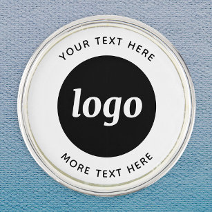 Simple Logo With Text Business Lapel Pin