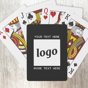 Simple Logo With Text Business Playing Cards