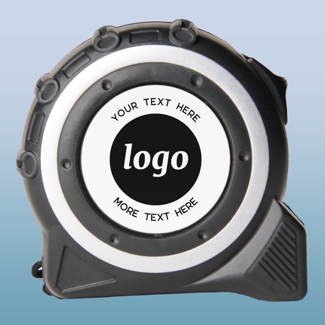 Simple Logo With Text Business Promotional 1 (Logo with custom text business promotional tape measure)