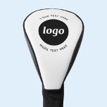 Simple Logo With Text Business Promotional Golf Head Cover<br><div class="desc">Add your own logo and choice of text to this design.  Remove the top or lower text if you prefer.  Minimalist and professional.  Great as a promotional product for your clients and customers.</div>