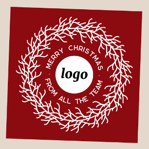 Simple Logo With Text Business Promotional Holiday Card