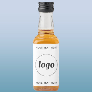 Simple Logo With Text Business Promotional Liquor Bottle Label