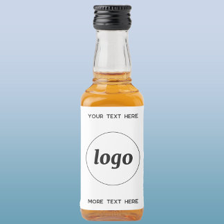 Simple Logo With Text Business Promotional Liquor Bottle Label