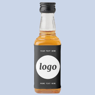 Simple Logo With Text Business Promotional Liquor Bottle Label
