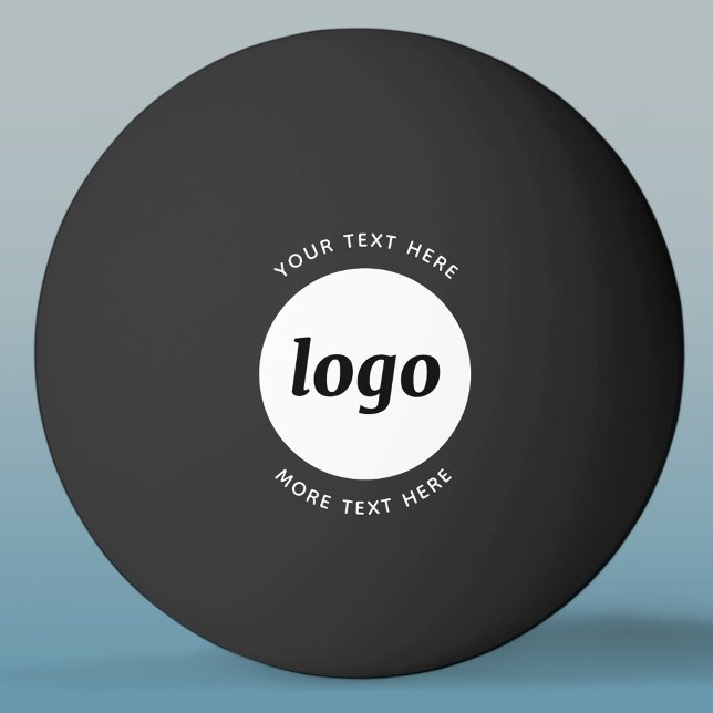 Simple Logo With Text Business Promotional Ping Pong Ball (Simple logo with custom text promotional business branding ping pong ball)