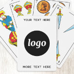 Simple Logo With Text Business Promotional Playing Cards<br><div class="desc">Add your own logo and choice of text to this design.  Remove the top or lower text if you prefer.  Minimalist and professional.  Great as a promotional product for your clients and customers. Ideal for a trade show or corporate event.</div>