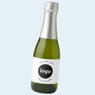 Simple Logo With Text Business Promotional Sparkling Wine Label