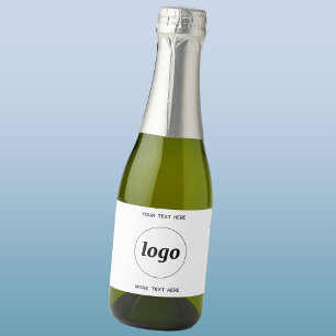 Simple Logo With Text Business Promotional Sparkling Wine Label