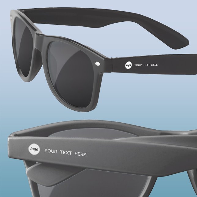 Simple Logo With Text Business Promotional Sunglasses (Logo and custom text business promotional sunglasses)