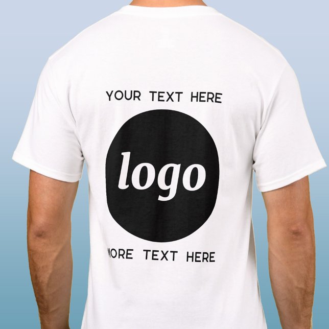 Simple Logo With Text Business Promotional T-Shirt (Logo with custom text business promotional t-shirt)