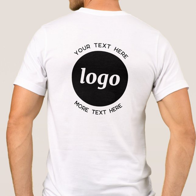 Simple Logo With Text Business Promotional Tri-Blend Shirt (Simple logo with custom text business branding promotional back print t-shirt)