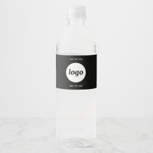 Simple Logo With Text Business Promotional Water Bottle Label