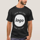 Simple Logo With Text Business T-Shirt (Front)