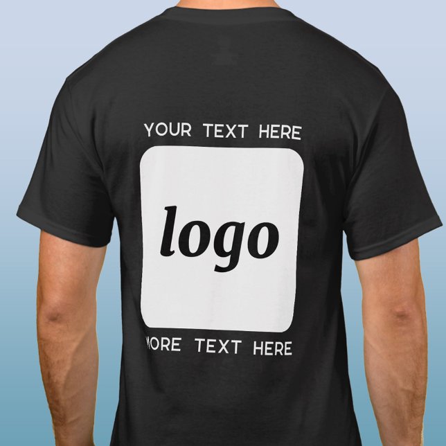 Simple Logo With Text Business T-Shirt (Logo with custom text business promotional t-shirt)