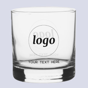 Simple Logo with Text Promotional Business Glass