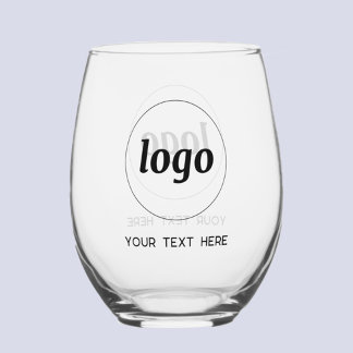 Simple Logo with Text Promotional Business Glass