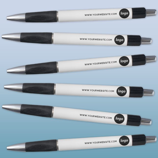 Simple Logo With Website Promotional Business  (Logo with custom text business promotional pens)