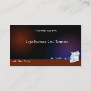 Simple Logos  - Jewel Diamond Logo Business Card