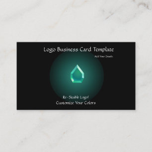 Simple Logos  - Teal Glass Jewel Business Card