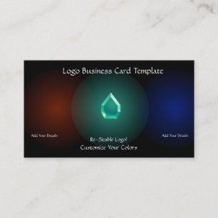 Simple Logos  - Teal Glass Jewel Business Card
