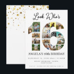 simple look who's 16 Photo Collage teen birthday Invitation<br><div class="desc">Invite loved ones to celebrate a special milestone with our 16th Birthday Photo Collage Invitation from The Arty Apples. Perfect for a grandmother,  grandfather,  husband,  wife,  or any special person's milestone birthday,  this invitation features a beautiful collage of cherished photos in a simple yet elegant design</div>