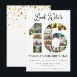 simple look who's 16 Photo Collage teen birthday Invitation<br><div class="desc">Invite loved ones to celebrate a special milestone with our 16th Birthday Photo Collage Invitation from The Arty Apples. Perfect for a grandmother,  grandfather,  husband,  wife,  or any special person's milestone birthday,  this invitation features a beautiful collage of cherished photos in a simple yet elegant design</div>