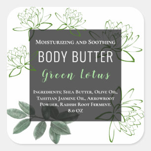Simple Lotus Flower Product Sticker   Label