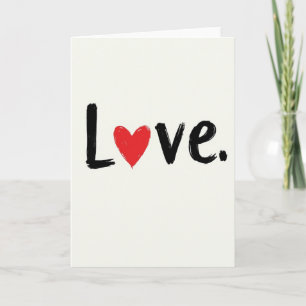 Simple Love Brushstroke Card